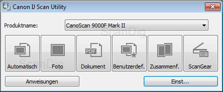 Das Canon IJ Scan Utility