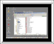 Computer-Bild auf 4:3-Leinwand