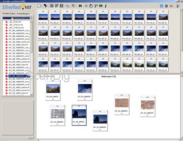 The virtual light panel for sorting and contemplating the image files